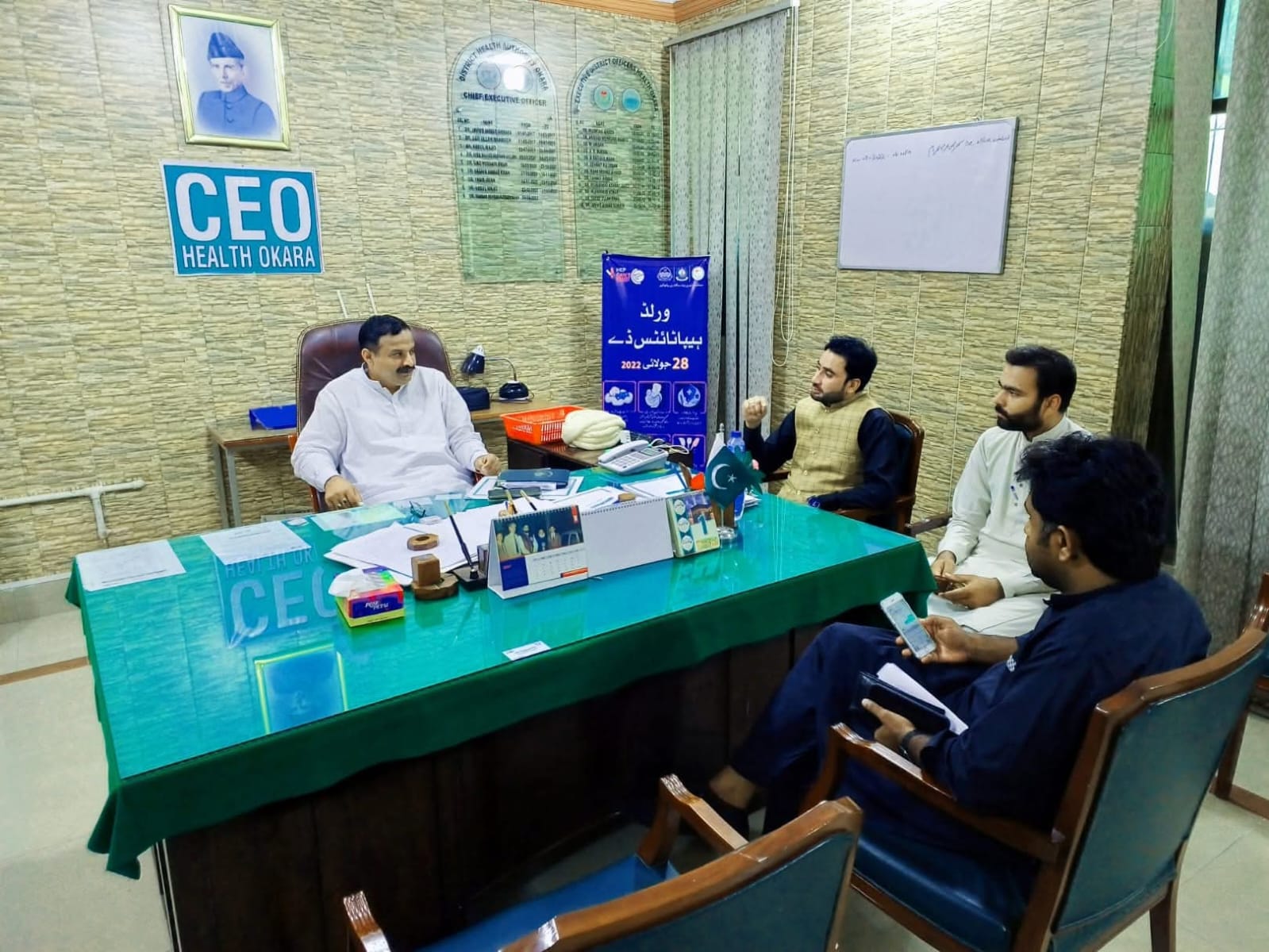 Al-Nisa representatives in a coordination meeting with CEO health Okara